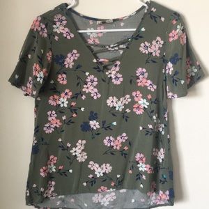 Green Floral T-shirt